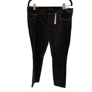 White House Black Market Black Smoke MR Velvet Mid-Rise Skinny Jeans Size 14S